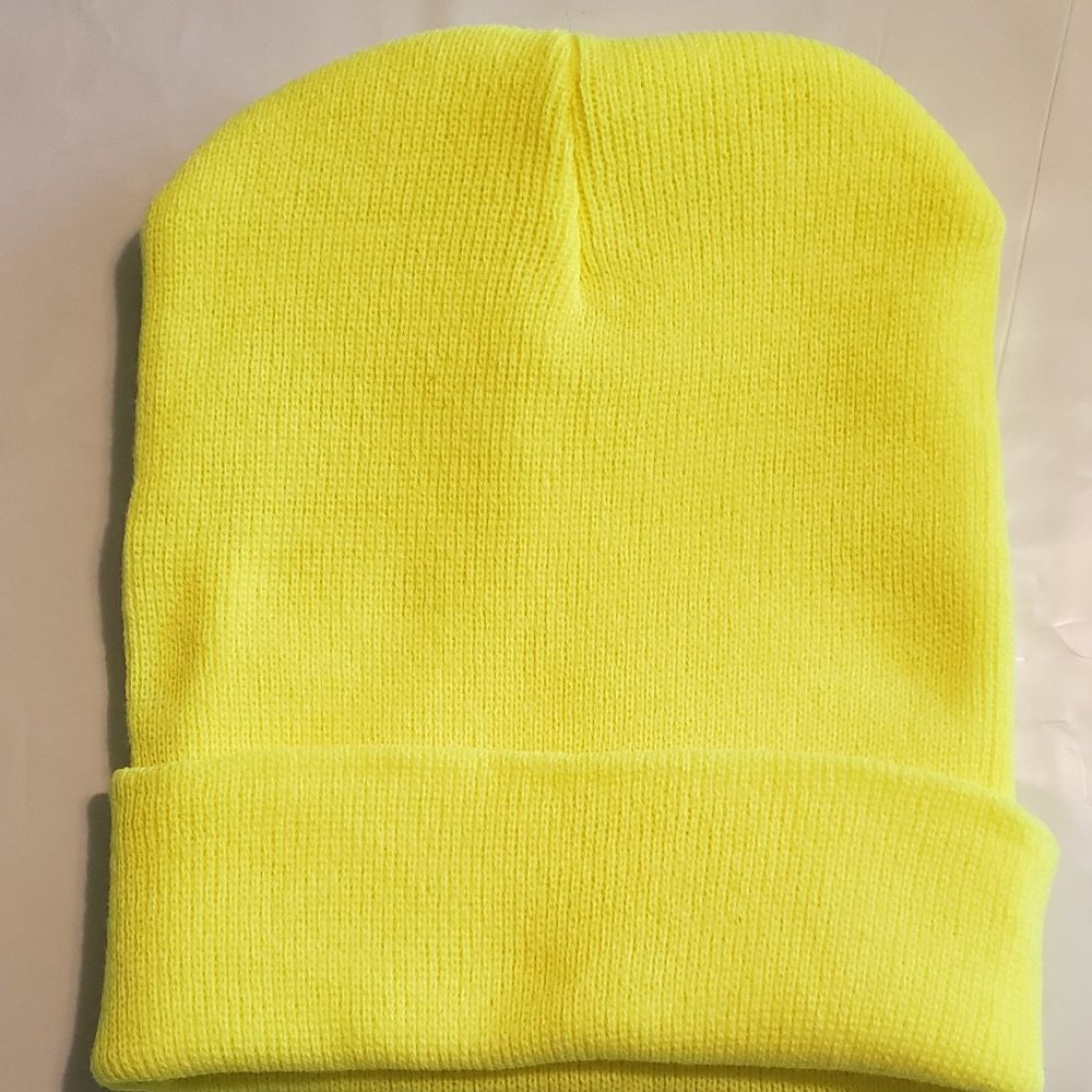 KB Neon Yellow Long Beanie